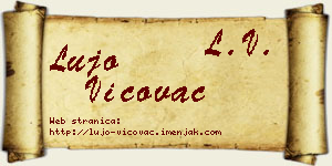 Lujo Vićovac vizit kartica